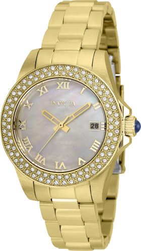 Invicta Women's 36073 Angel Quartz 3 Hand White Dial Watch