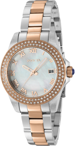 Invicta Women's 36076 Angel Quartz 3 Hand White Dial Watch