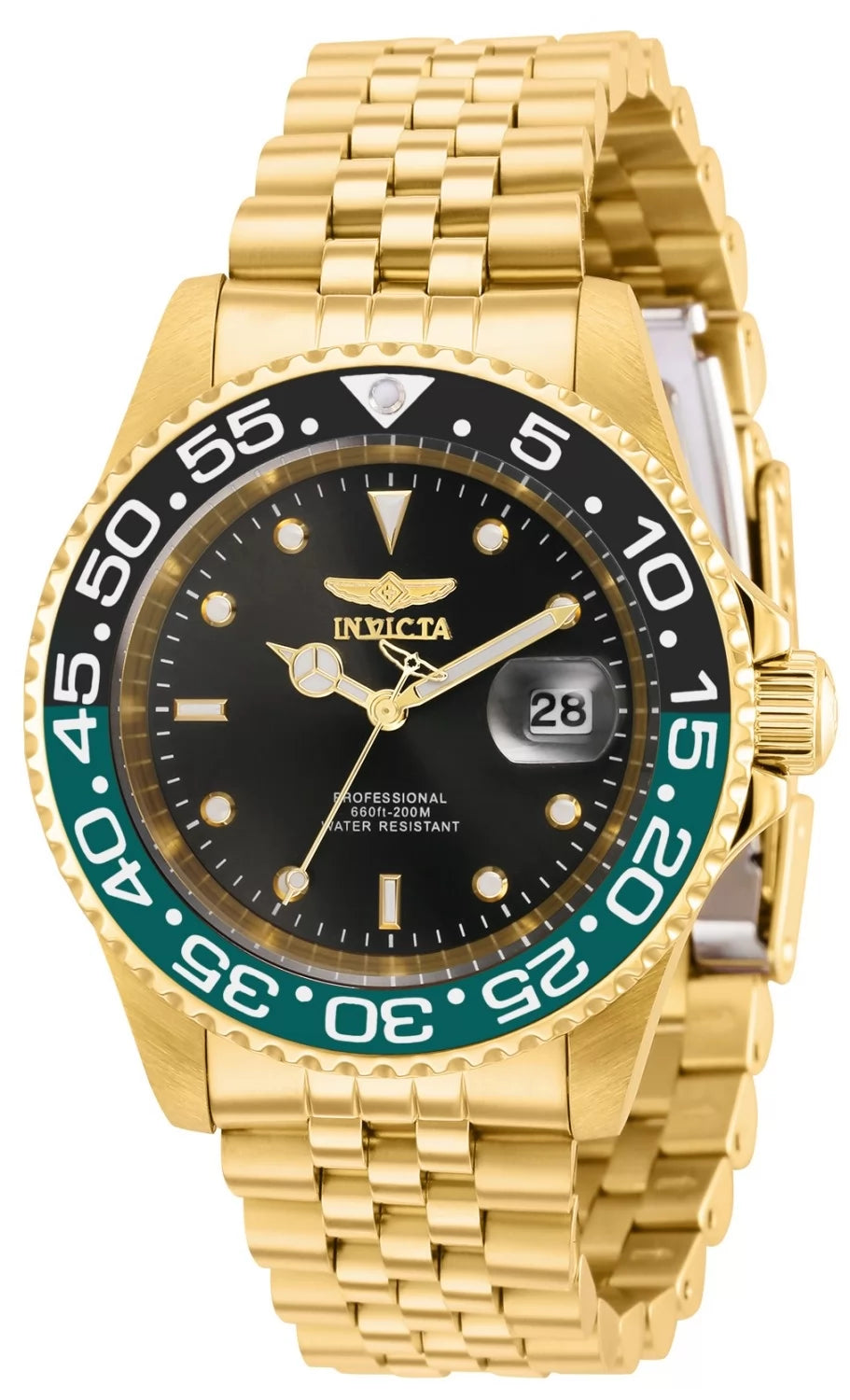 Invicta Men's 36043 Pro Diver Quartz 3 Hand Black Dial Watch