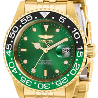 Invicta Men's 36044 Pro Diver Quartz 3 Hand Green Dial Watch