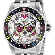 Invicta Men's 36858 Pro Diver Quartz PC21 Purple, Green, Yellow, Pink, Silver, Blue, Black Dial Watch