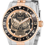 Invicta Men's 36862 Pro Diver Quartz PC21 Rose Gold, Black Dial Watch
