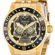 Invicta Men's 36860 Pro Diver Quartz PC21 Gold, Black Dial Watch