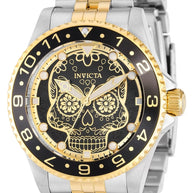 Invicta Men's 36861 Pro Diver Quartz PC21 Gold, Black Dial Watch