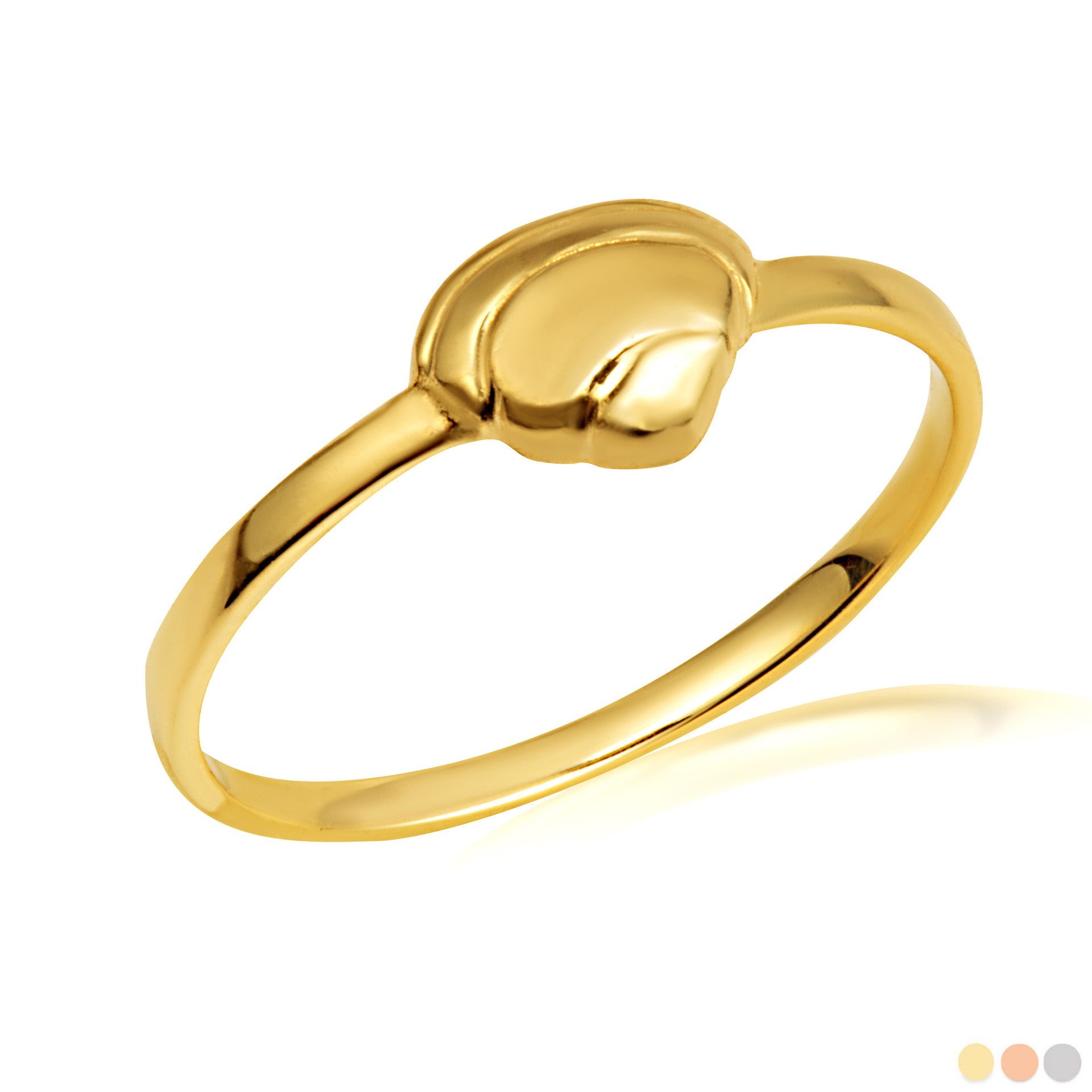 Gold Beach Seashell Ring (Available in Yellow/Rose/White Gold)