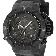 Invicta Men's 37040 Subaqua Quartz 3 Hand Black, Silver, Dark Grey Dial Watch