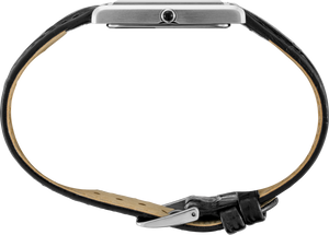 SWR049 Seiko Essentials Quartz White Dial Black Leather Men's Watch