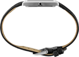 SWR049 Seiko Essentials Quartz White Dial Black Leather Men's Watch