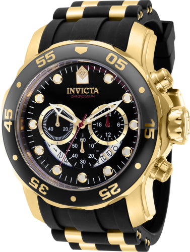 invicta Men's 37228 Pro Diver Quartz Chronograph Red, Black Dial Watch