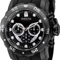 Invicta Men's 37231 Pro Diver Quartz Chronograph Black, Red Dial Watch