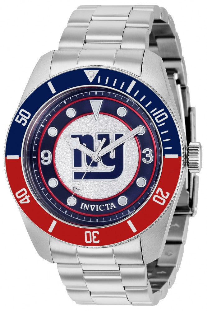 Invicta Men's 37232 NFL New York Giants Quartz 3 Hand Blue, Red, White Dial Watch