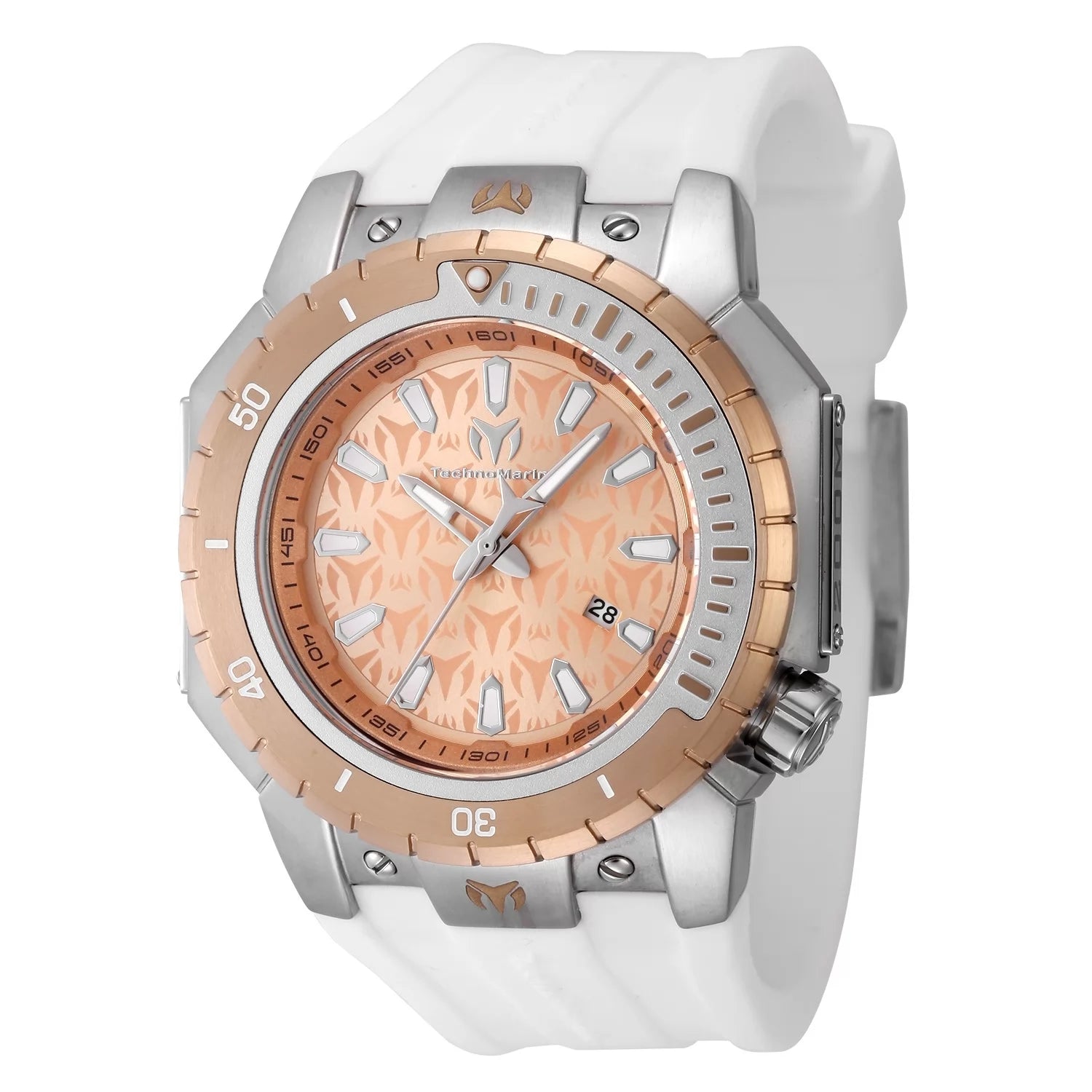 Techomarine Men's TM-224005 Manta Sea Quartz 3 Hand Rose Gold Dial Watch