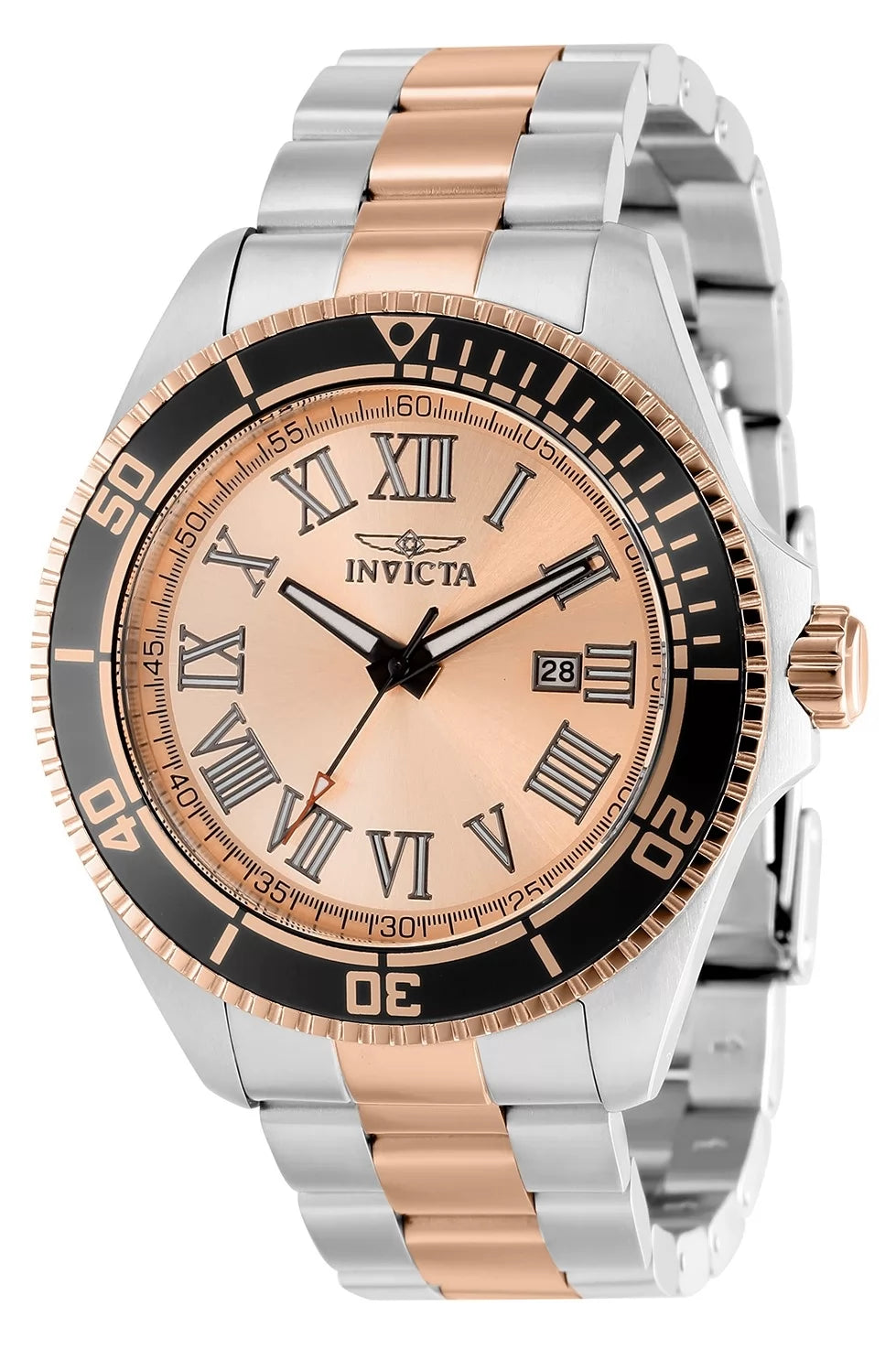 Invicta Men's 15001 Pro Diver Quartz 3 Hand Rose Gold Dial Watch