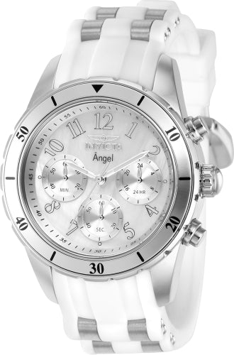 Invicta Women's 37347 Angel Quartz Chronograph White Dial Watch