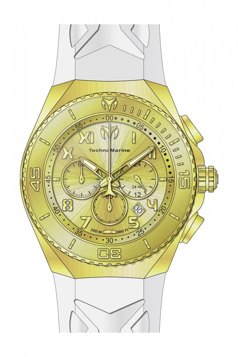 Technomarine Men's TM-225006 Manta Quartz VD53 Gold Dial Watch
