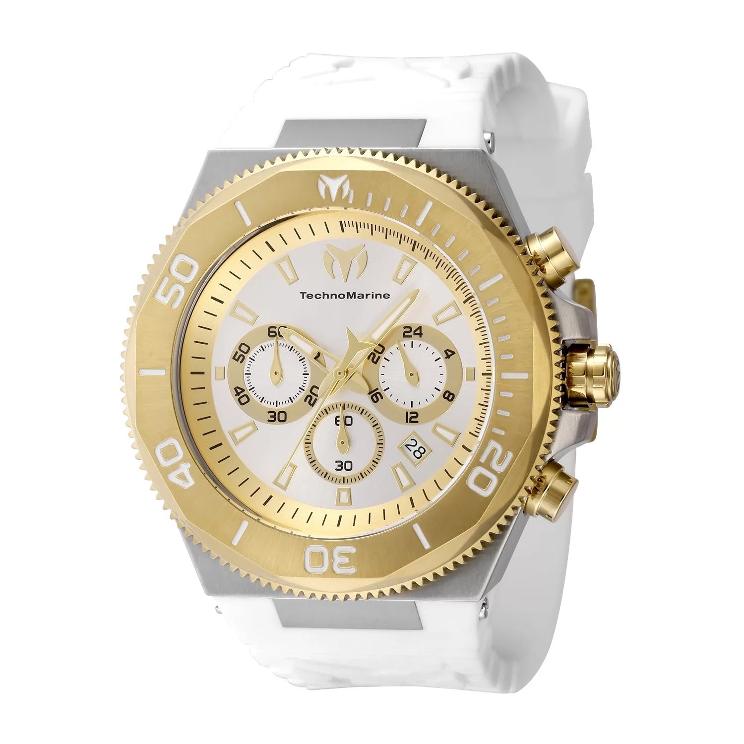 Technomarine Men's TM-224016 Manta Quartz Chronograph Silver, Gold
