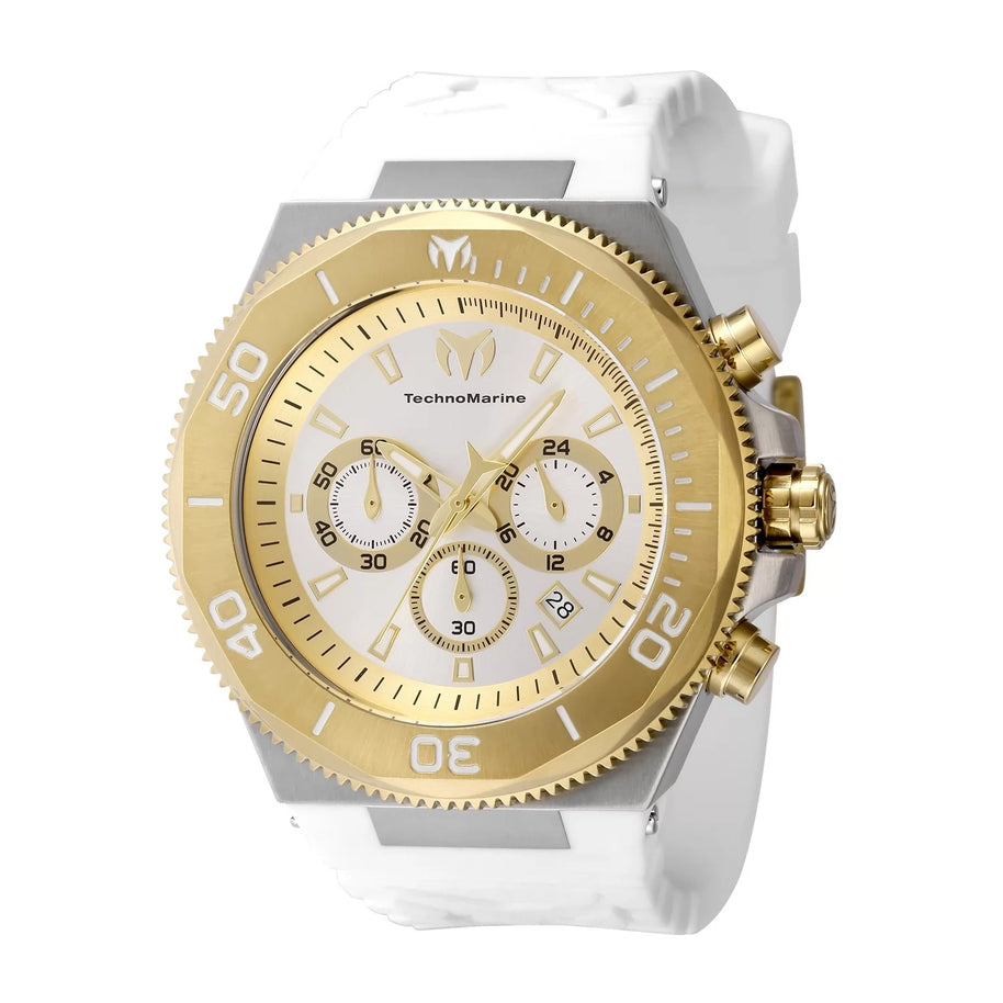 Technomarine Men's TM-224016 Manta Quartz Chronograph Silver, Gold