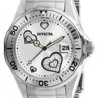 Invicta Women's 12286 Angel Quartz 3 Hand Metallic White Dial Watch