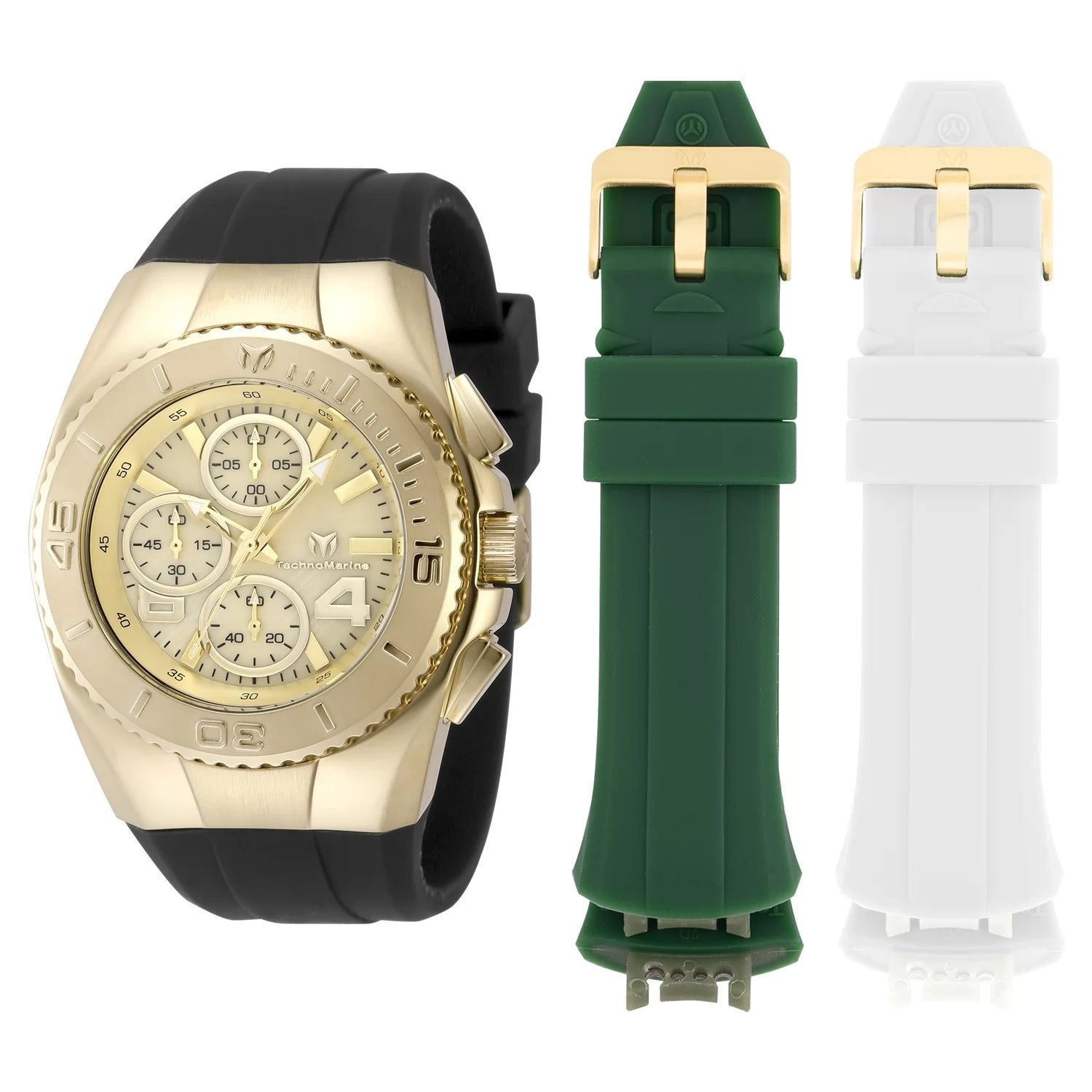 Technomarine Men's TM-124031 Cruise Quartz Chronograph Gold Dial Watch