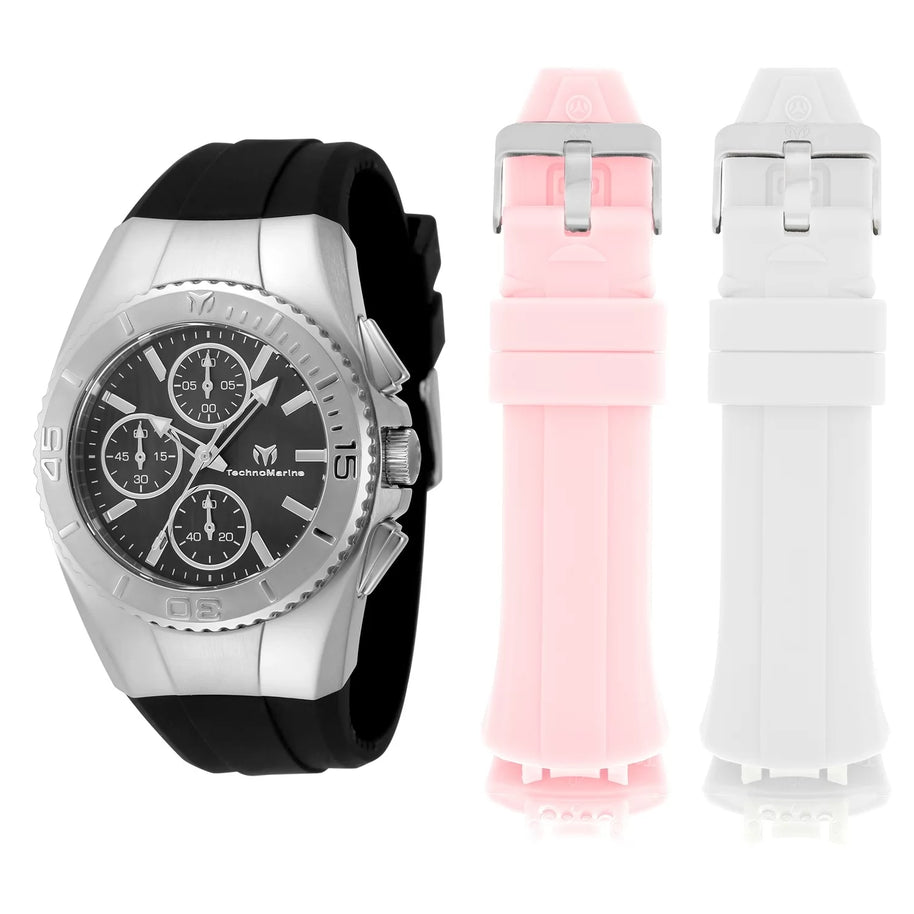 Technomarine Women's TM-124033 Cruise  Quartz Chronograph Black Dial Watch
