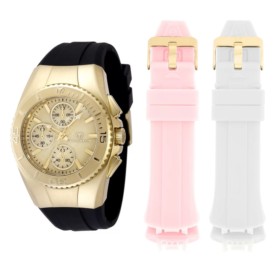 Technomarine Women's TM-124035 Cruise Quartz Chronograph Gold Dial Watch
