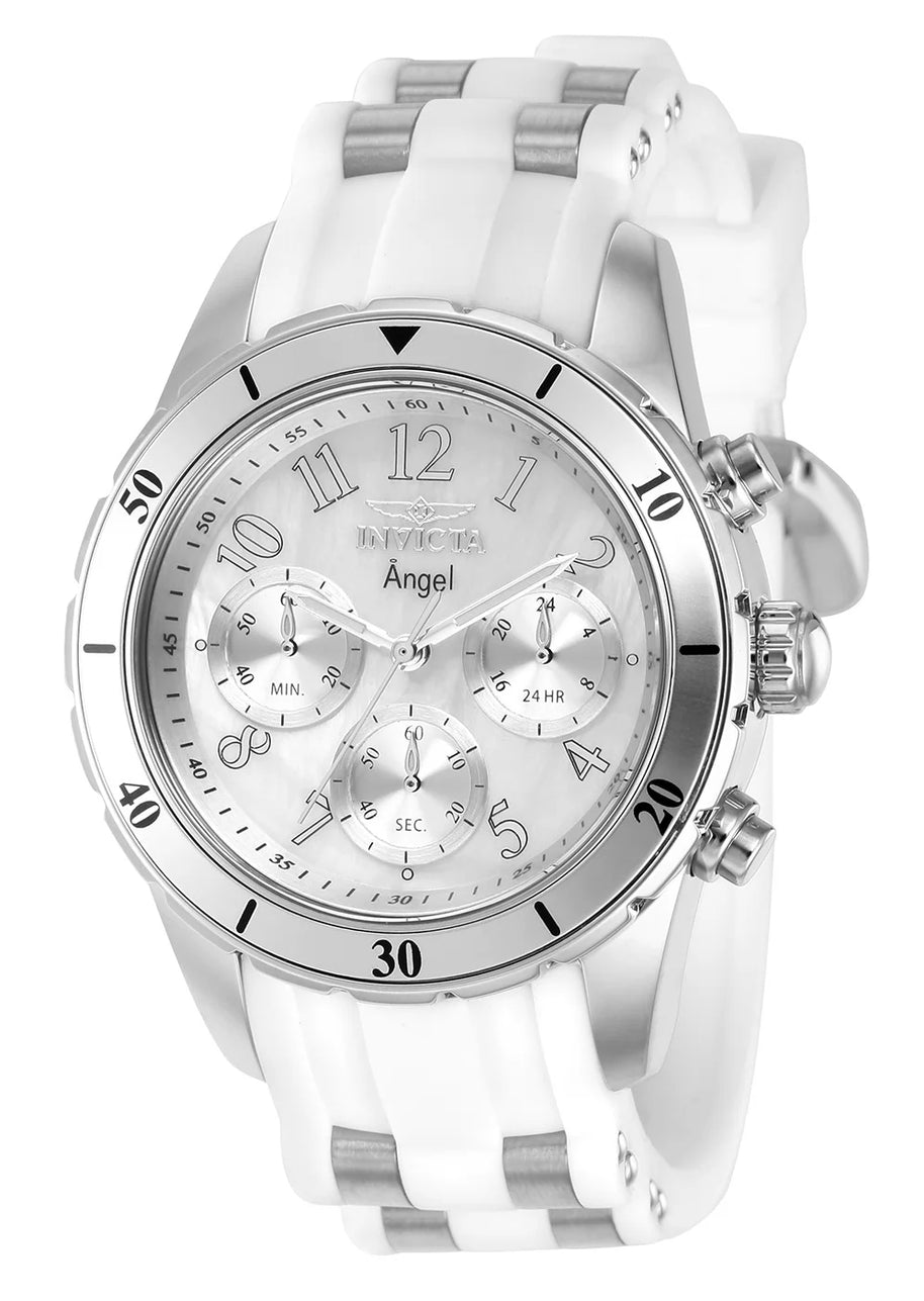 Invicta Women's 37347 Angel Quartz Chronograph White Dial Watch
