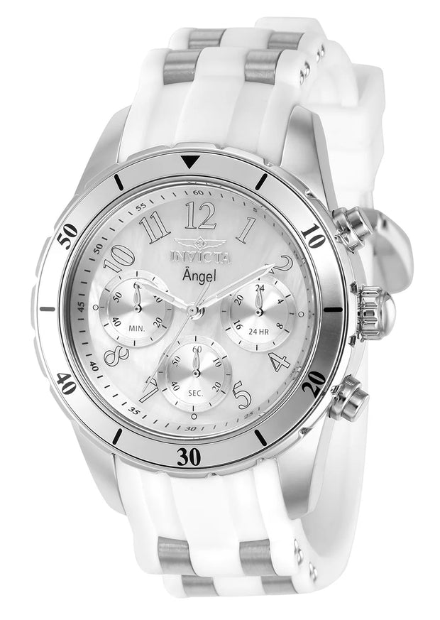 Invicta Women's 37347 Angel Quartz Chronograph White Dial Watch