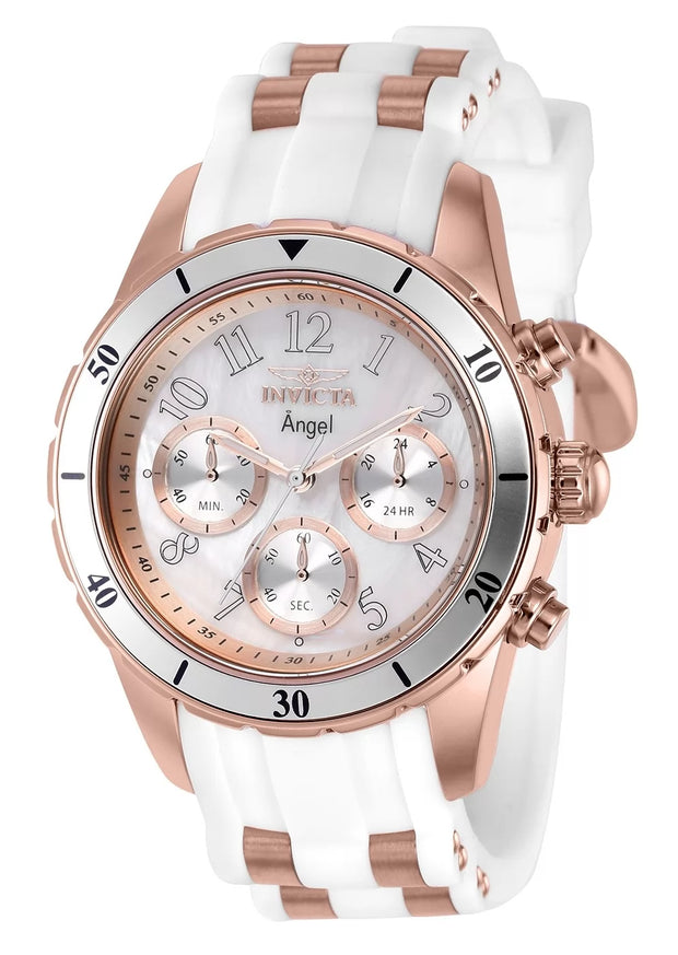 Invicta Women's 38755 Angel Quartz Chronograph White Dial Watch