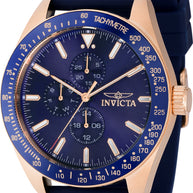 Invicta Men's 38406 Aviator Quartz 3 Hand Blue Dial Watch