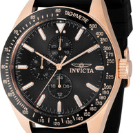 Invicta Men's 38407 Aviator Quartz VH67 Black Dial Watch