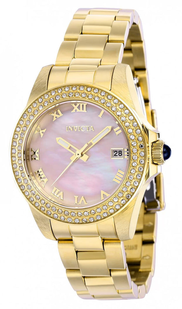 Invicta Women's 41551 Angel Quartz 3 Hand Pink Dial Watch