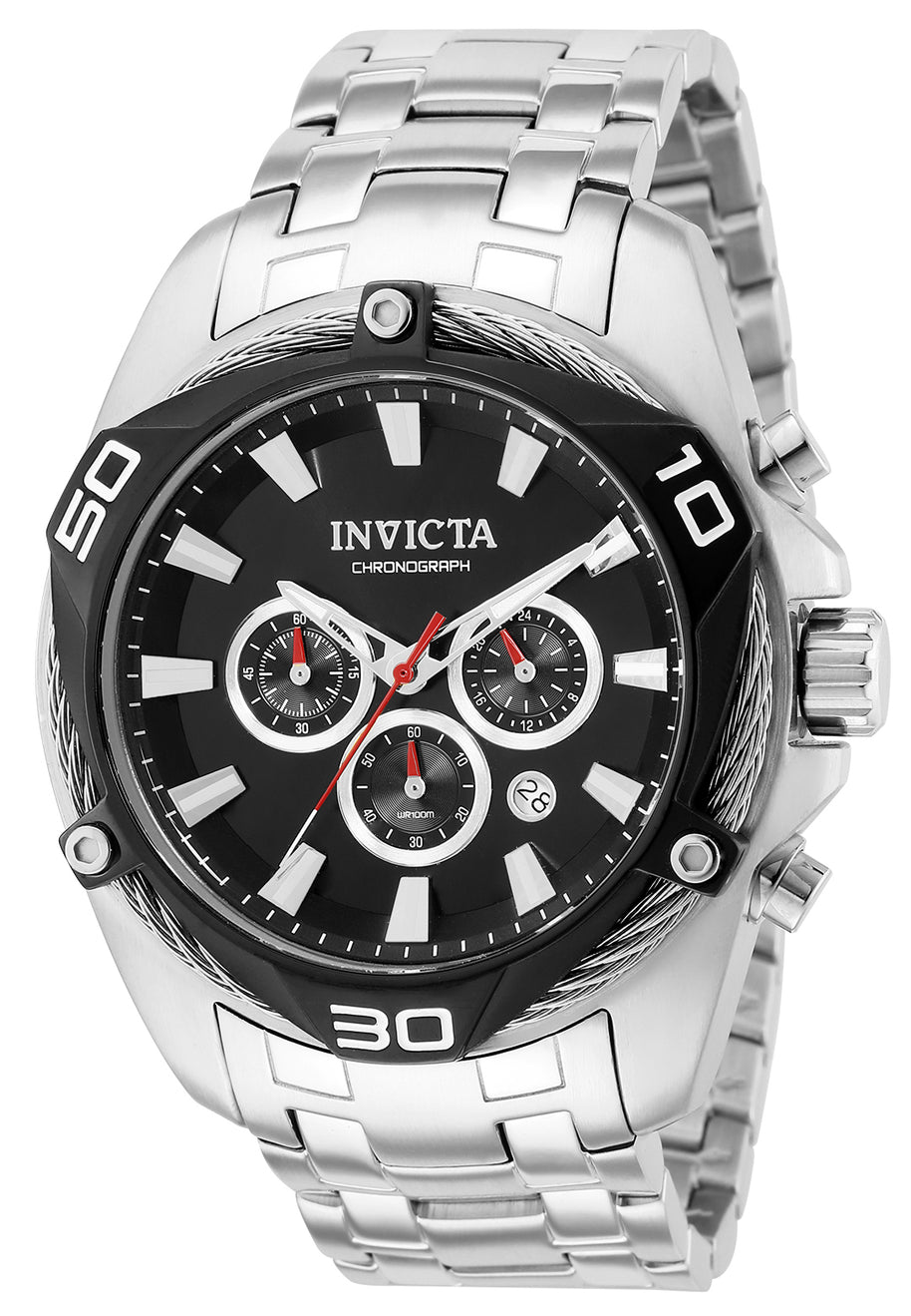 Invicta Men's 38569 Bolt Quartz Chronograph Black Dial Watch