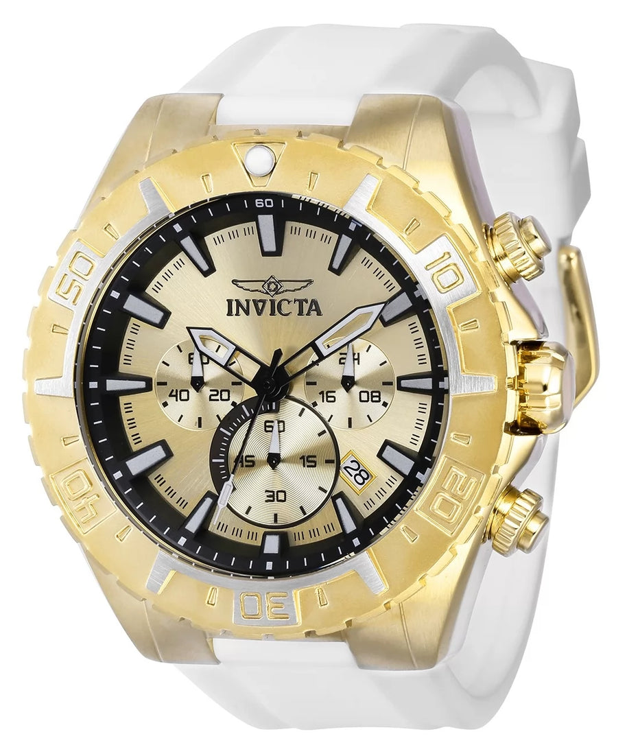 Invicta Men's 37636 Aviator Quartz Chronograph Gold Dial Watch