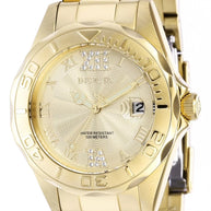 Invicta Women's 42739 Pro Diver Quartz 3 Hand Gold Dial Watch