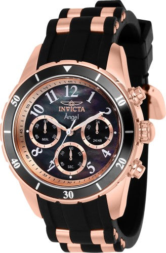 invicta Women's 38756 Angel Quartz Chronograph Black Dial Watch