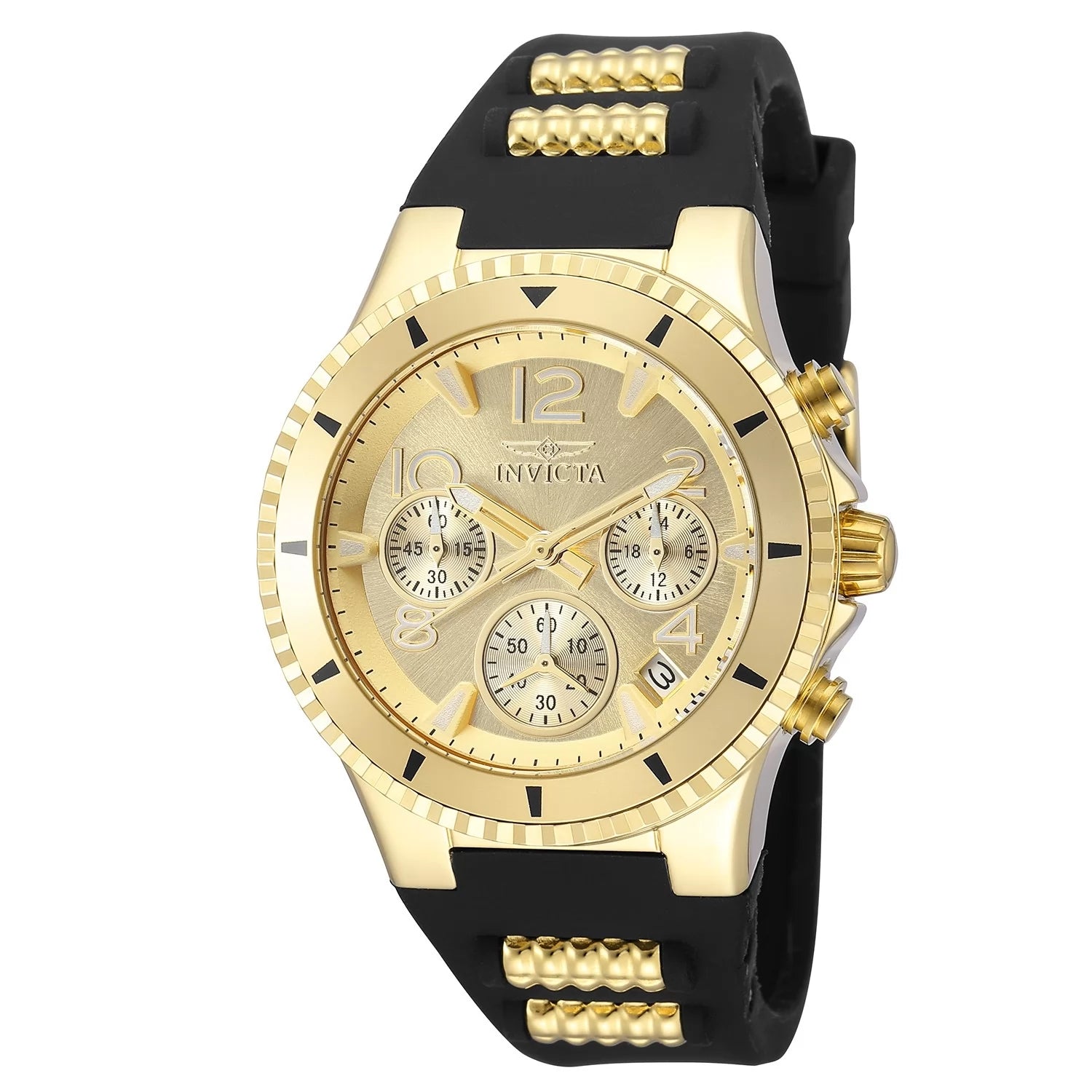 Invicta Women's 36909 BLU Quartz Chronograph Gold Dial Watch