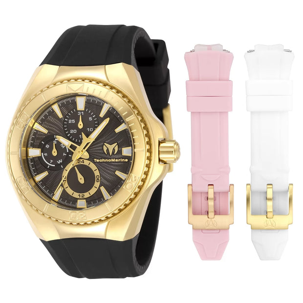 Technomarine Women's TM-124023 Cruise Quartz Chronograph Black Dial Watch