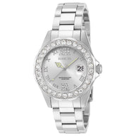 Invicta Women's 15251 Pro Diver Quartz 3 Hand Silver Dial Watch