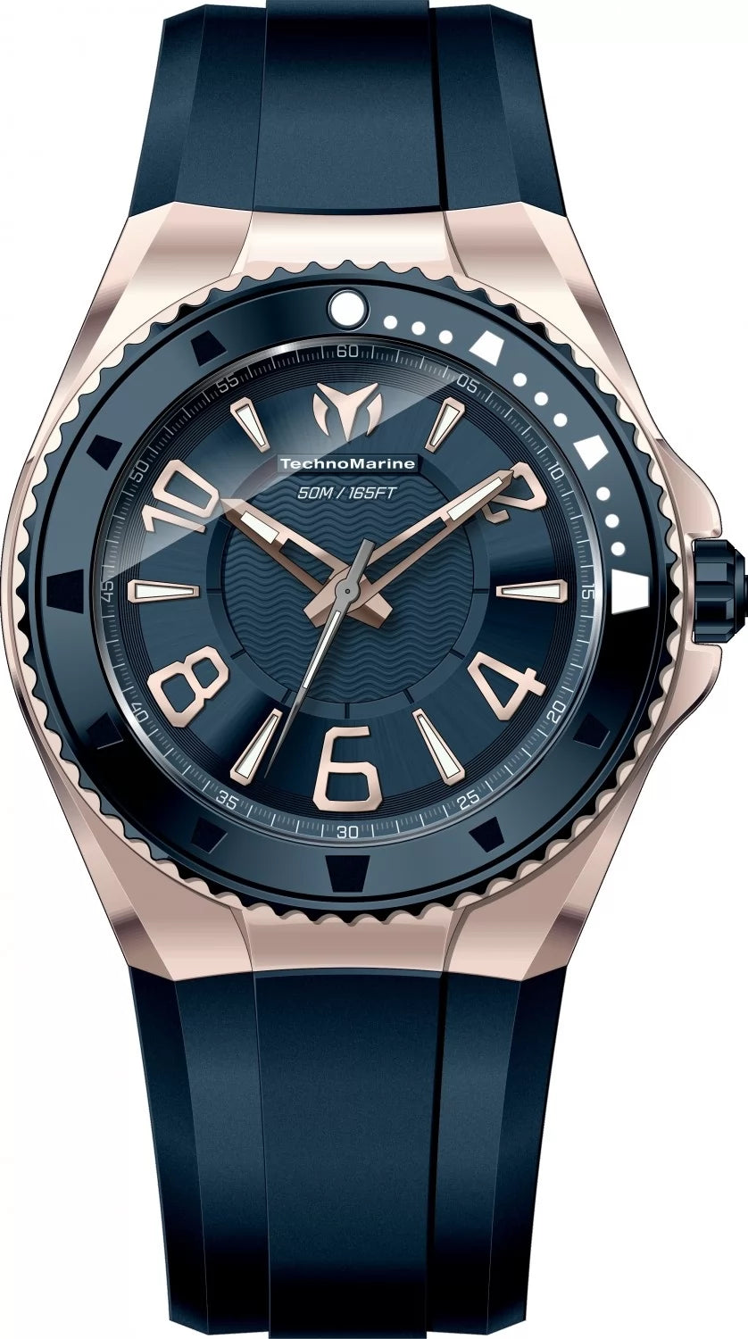 Technomarine Men's TM-225028 Lusso Mare Quartz PC21 Dark Blue Dial Watch