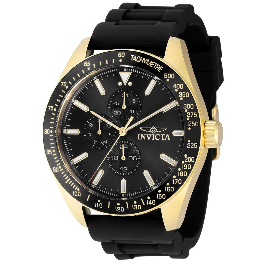 Invicta Men's 38404 Aviator Quartz Multifunction Black Dial Watch