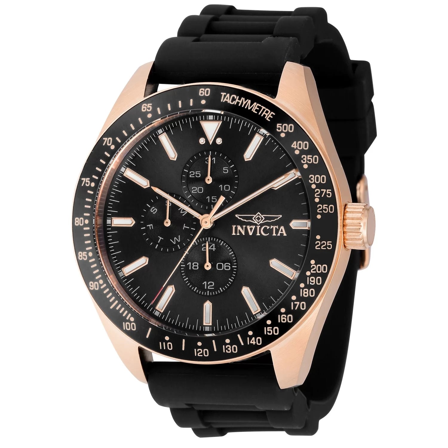 Invicta Men's 38407 Aviator Quartz VH67 Black Dial Watch