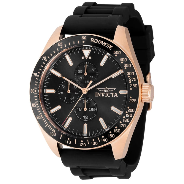 Invicta Men's 38407 Aviator Quartz VH67 Black Dial Watch