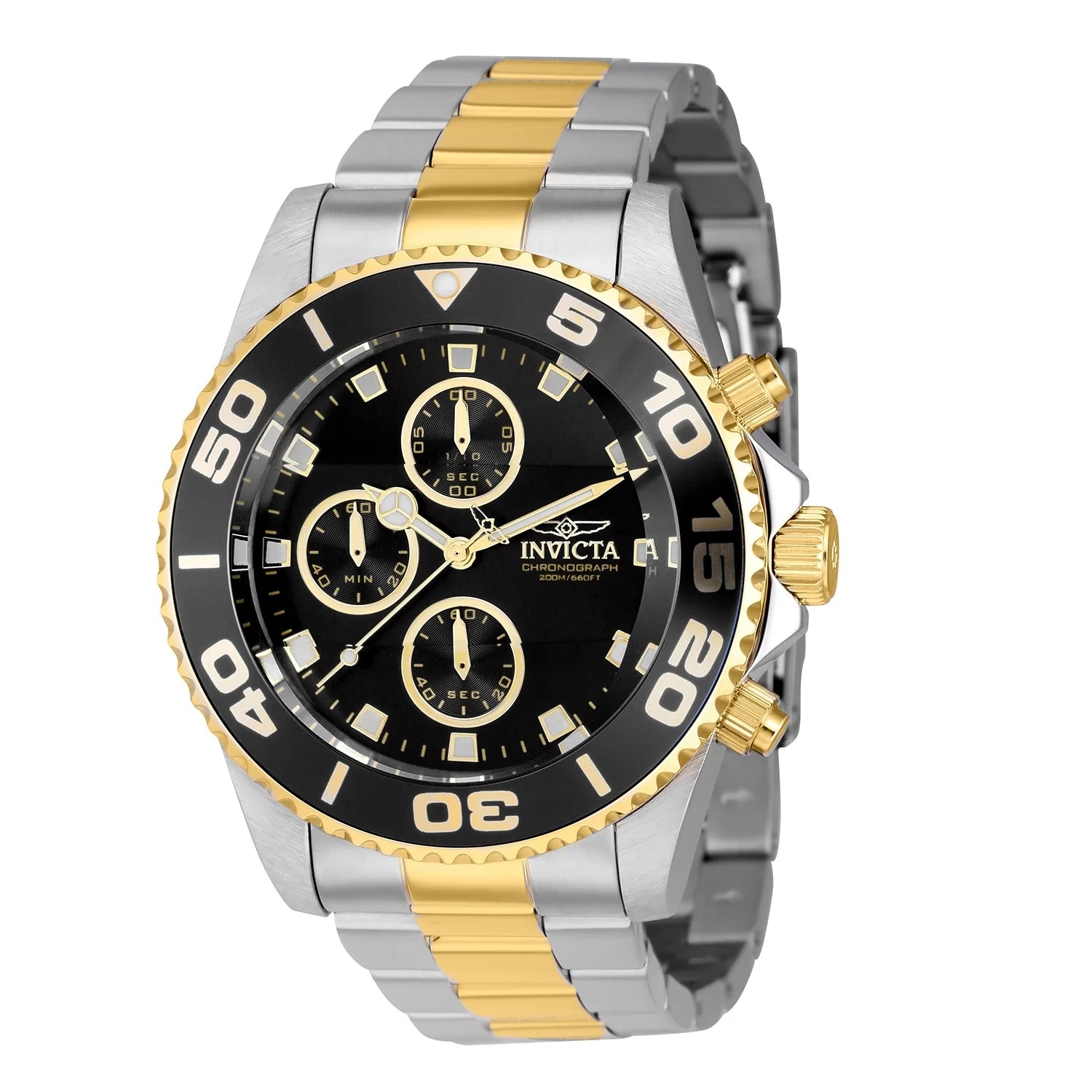 Invicta Men's 43407 Pro Diver Quartz Chronograph Black Dial Watch