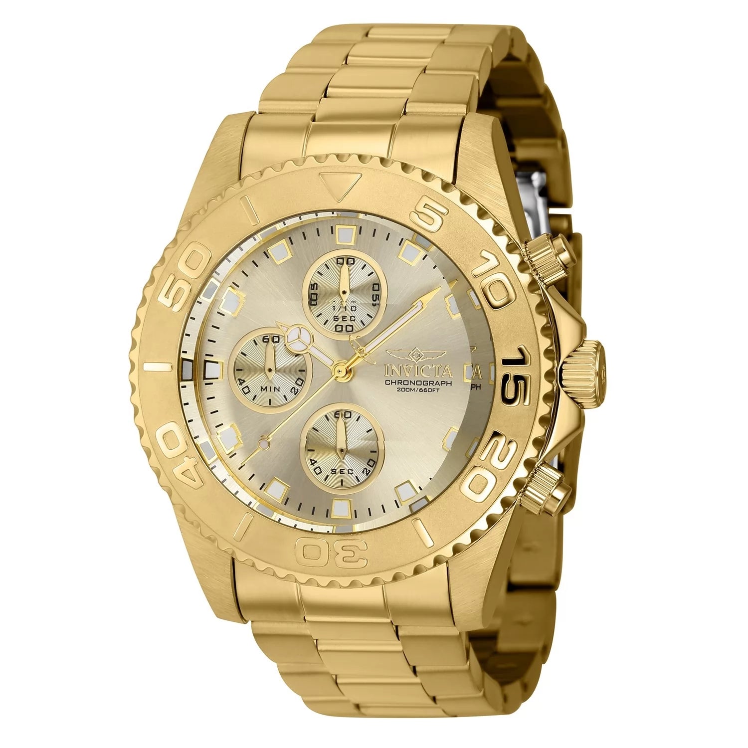 Invicta Men's 43410 Pro Diver Quartz Chronograph Champagne Dial Watch