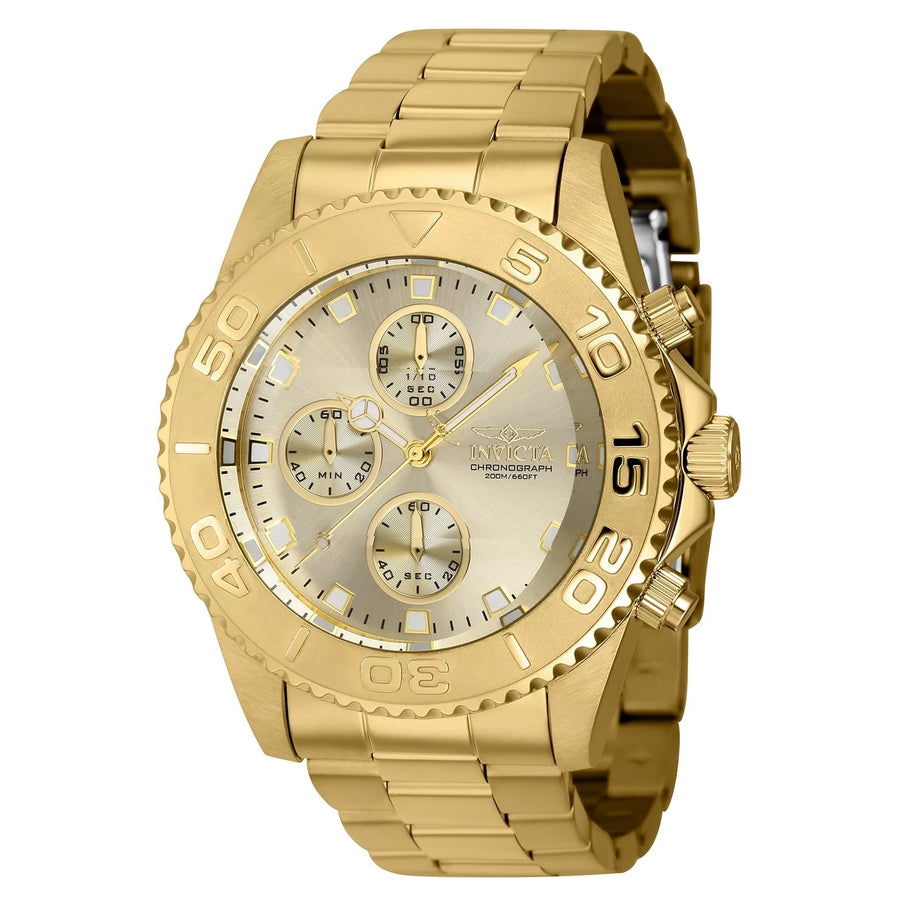 Invicta Men's 43410 Pro Diver Quartz Chronograph Champagne Dial Watch