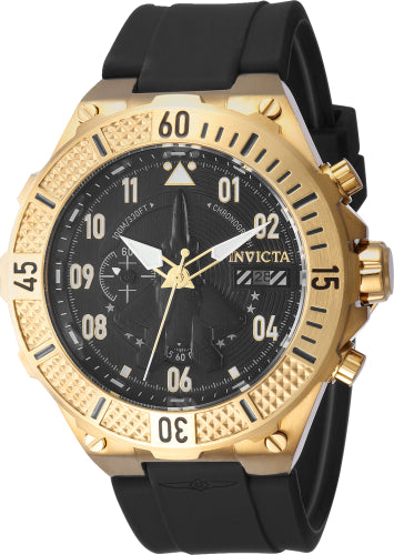 Invicta Men's 39889 Aviator Quartz Multifunction Black Dial Watch