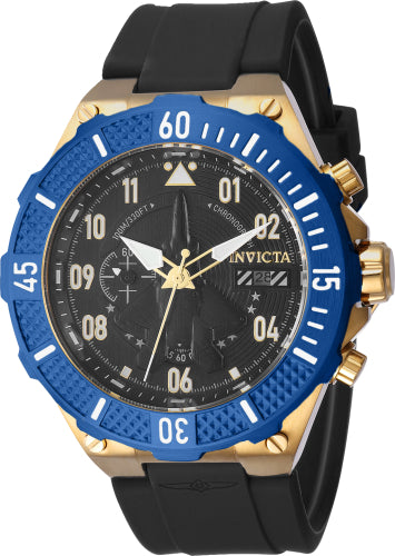 Invicta Men's 39892 Aviator Quartz Multifunction Black Dial Watch