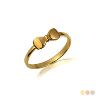 Gold Bow Tie Ring (Available in Yellow/Rose/White Gold)