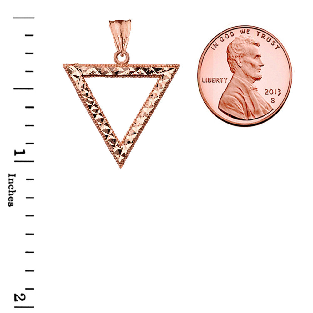 Gold Chic Open Triangle Pendant Necklace (Available in Yellow/Rose/White)