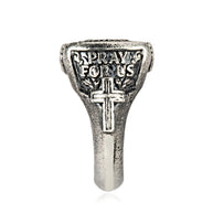 .925 Sterling Silver Biblical Last Supper Jesus Christ Apostles Men's Signet Ring